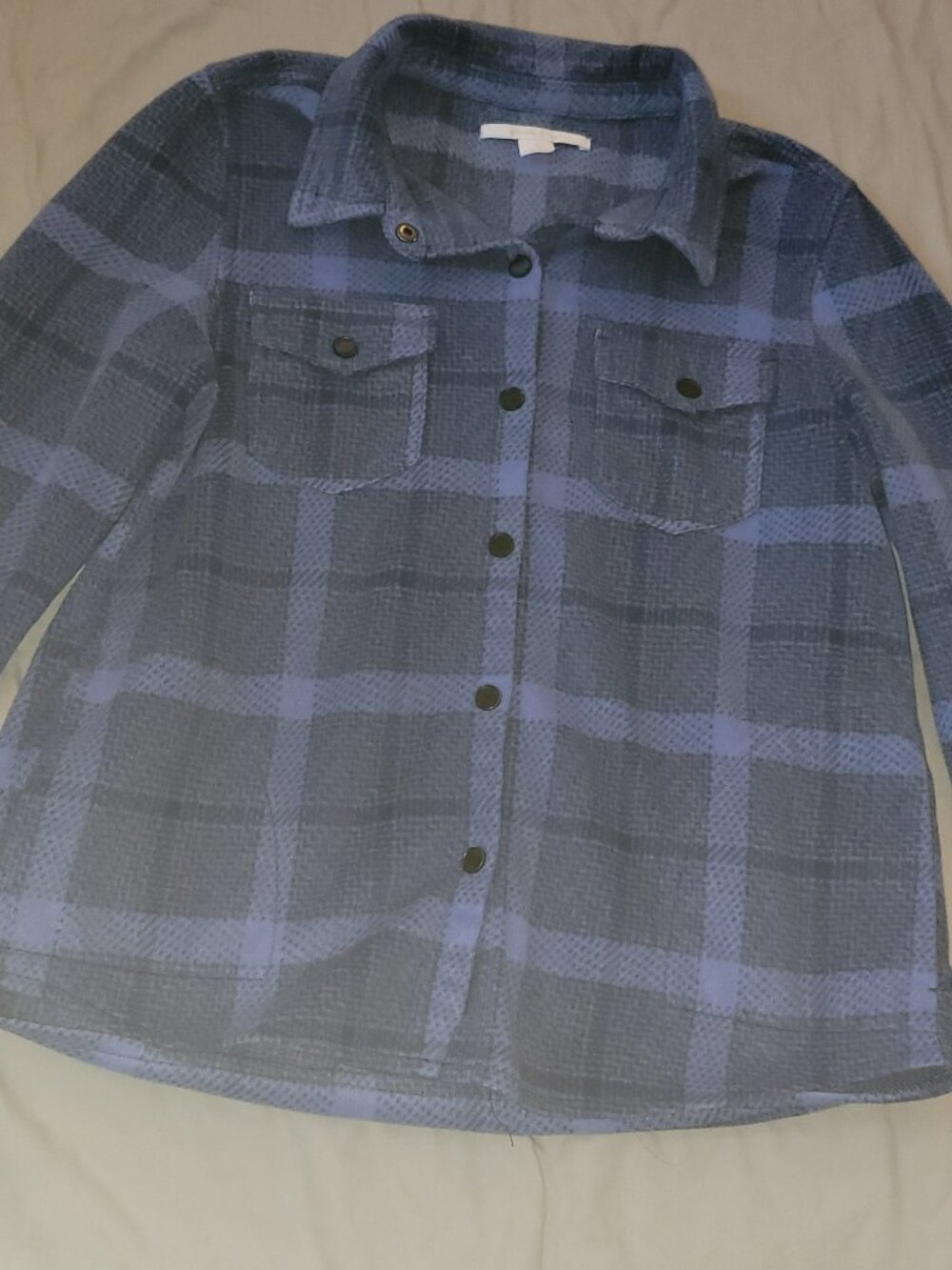 O'Neill Boys Long Sleeve Fleece Standard Fit Snaps Shirt Size YL